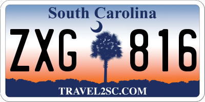 SC license plate ZXG816