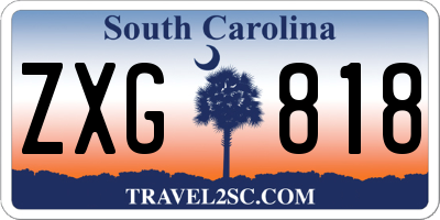 SC license plate ZXG818