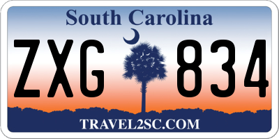 SC license plate ZXG834