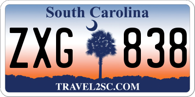 SC license plate ZXG838