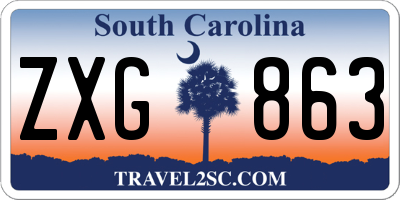 SC license plate ZXG863