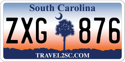 SC license plate ZXG876