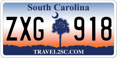 SC license plate ZXG918