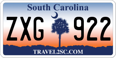 SC license plate ZXG922