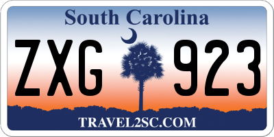 SC license plate ZXG923