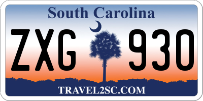 SC license plate ZXG930