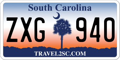 SC license plate ZXG940