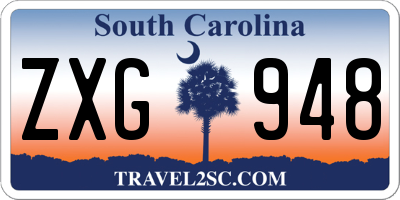 SC license plate ZXG948
