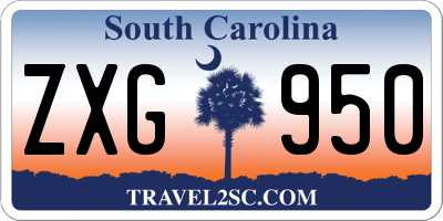 SC license plate ZXG950