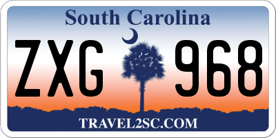 SC license plate ZXG968