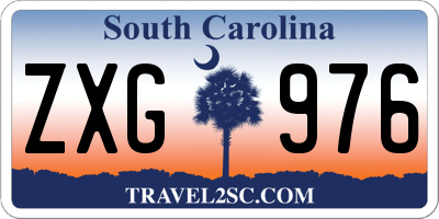 SC license plate ZXG976