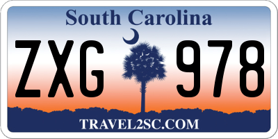SC license plate ZXG978