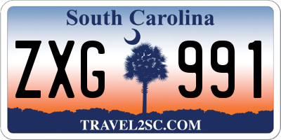 SC license plate ZXG991