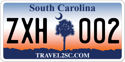 SC license plate ZXH002