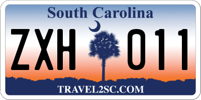 SC license plate ZXH011
