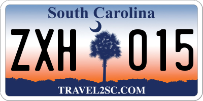 SC license plate ZXH015