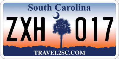 SC license plate ZXH017