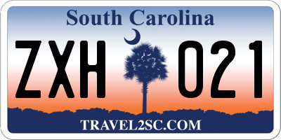SC license plate ZXH021