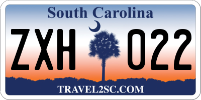 SC license plate ZXH022