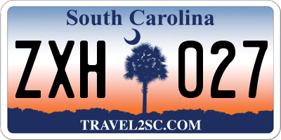 SC license plate ZXH027