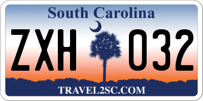 SC license plate ZXH032