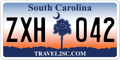 SC license plate ZXH042