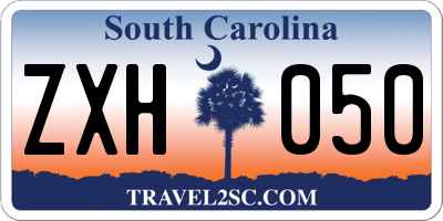 SC license plate ZXH050