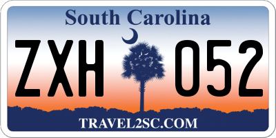 SC license plate ZXH052