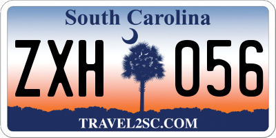 SC license plate ZXH056