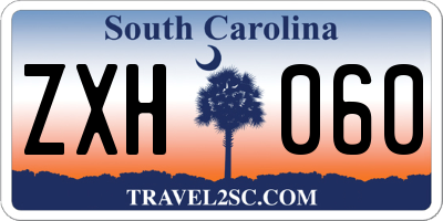 SC license plate ZXH060