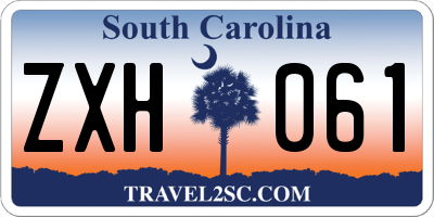 SC license plate ZXH061