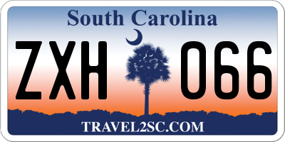 SC license plate ZXH066