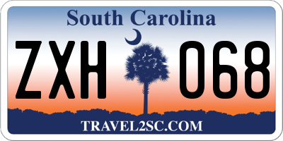 SC license plate ZXH068