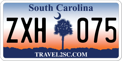 SC license plate ZXH075