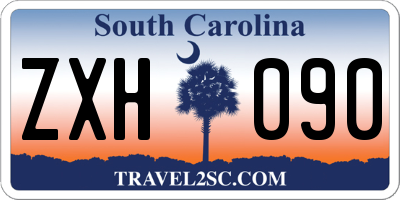 SC license plate ZXH090