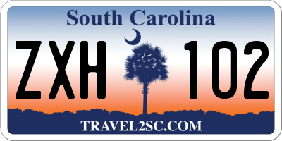 SC license plate ZXH102