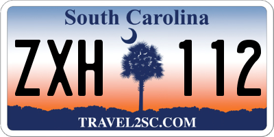 SC license plate ZXH112