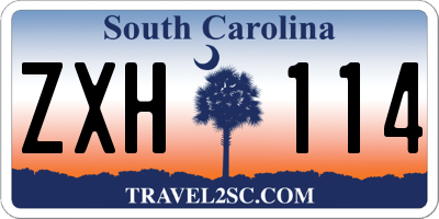 SC license plate ZXH114