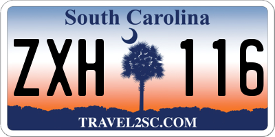 SC license plate ZXH116