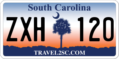 SC license plate ZXH120