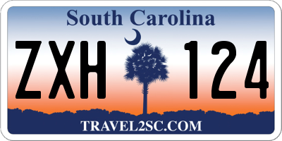 SC license plate ZXH124