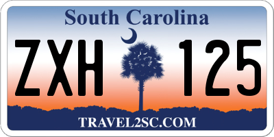 SC license plate ZXH125