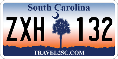 SC license plate ZXH132