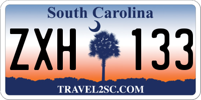 SC license plate ZXH133