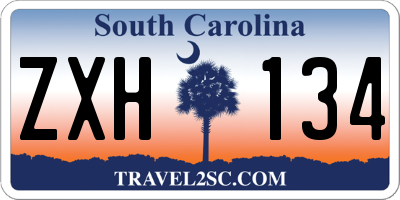 SC license plate ZXH134