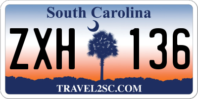 SC license plate ZXH136