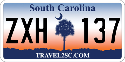 SC license plate ZXH137