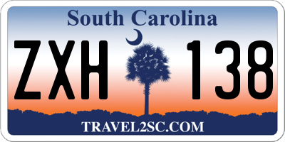 SC license plate ZXH138