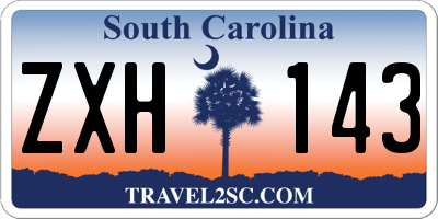SC license plate ZXH143