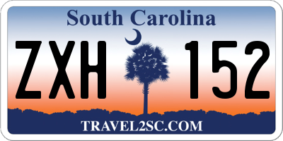 SC license plate ZXH152